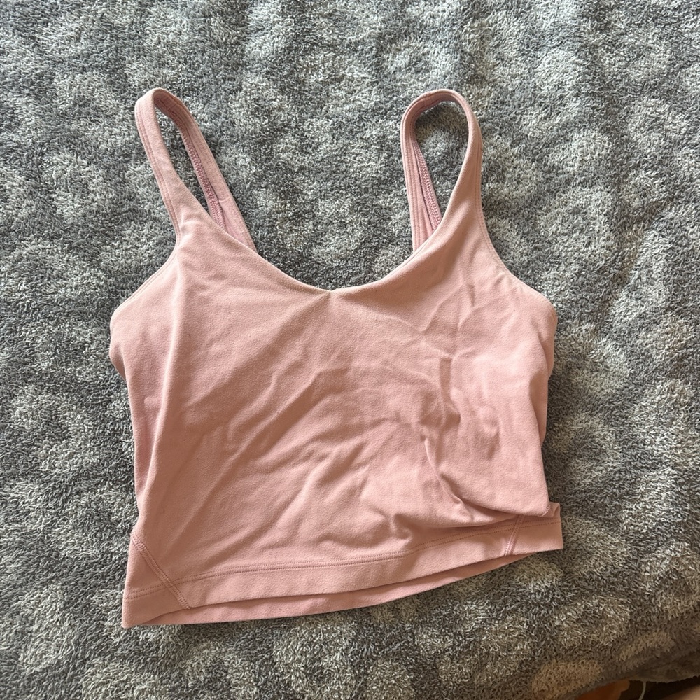 Pink lululemon Crop Top